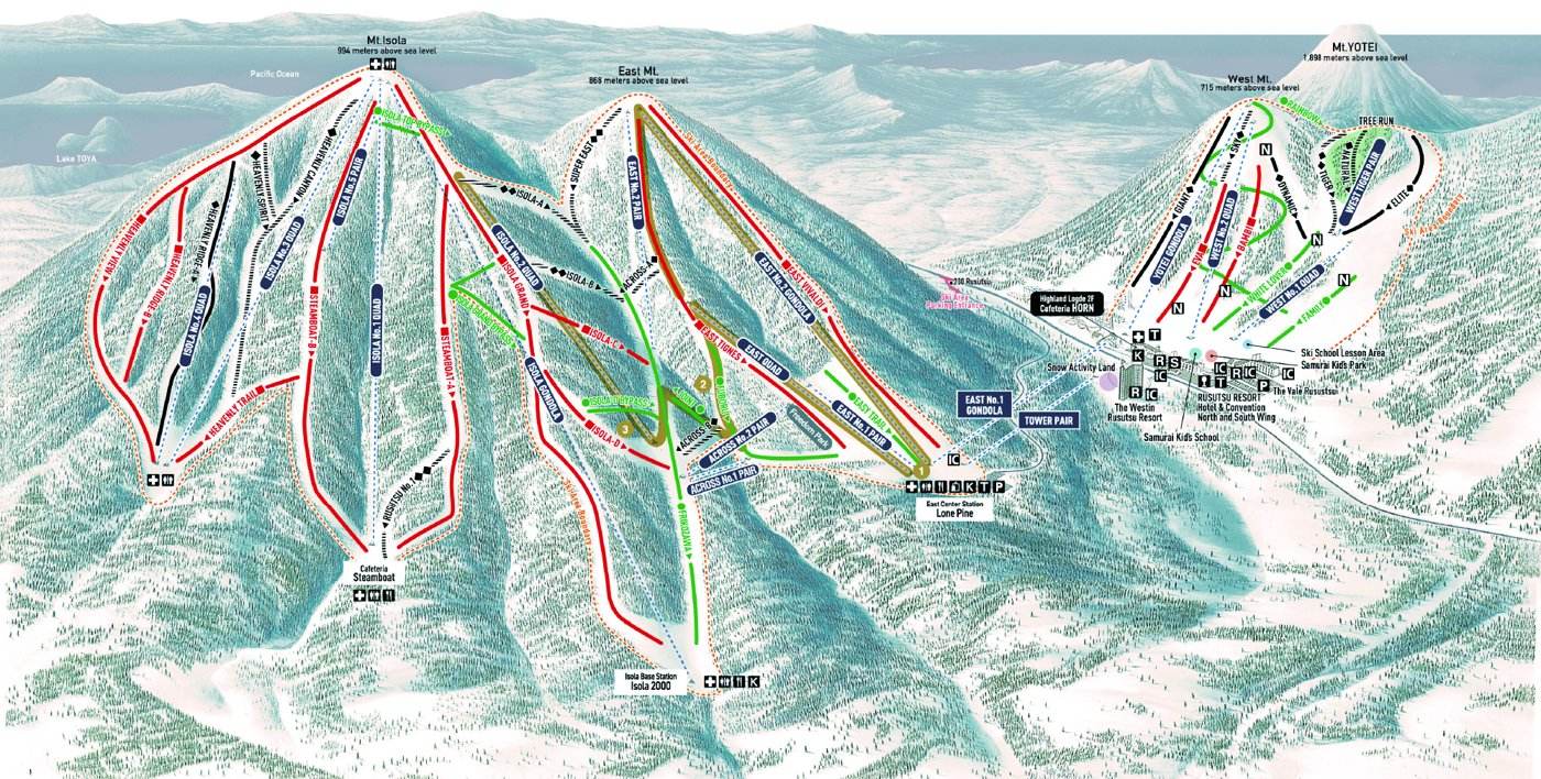 Rusutsu Resort trail map